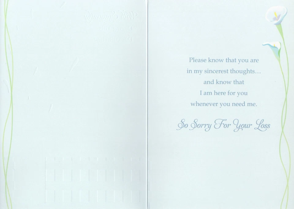 Sincere SYMPATHY & FUNERAL Card, So Sorry For Your Loss by Designer Greetings +✉ - Image 2 of 4