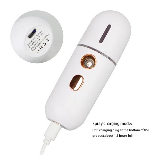 Mini Umidificatore Portatile Nano Mister Dispositivo Vaporiera Viso Spray Bellezza - Foto 4 di 8