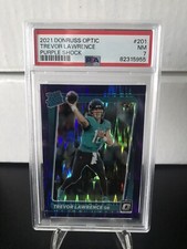 2021 Donruss Optic Trevor Lawrence Purple Shock PSA 7