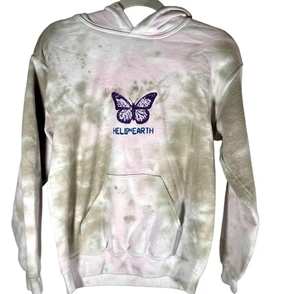 Butterfly Graphic Tie Dye Hoodie With Butterfly Oversized Tie Dye