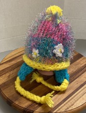 FUN FUZZY YOUTH TODDLER GIRLS WINTER HAT MULTI COLORED EXCELLENT CONDITION 16