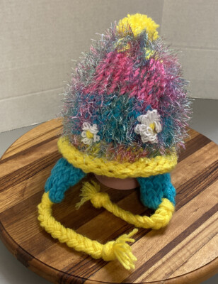 FUN FUZZY YOUTH TODDLER GIRLS WINTER HAT MULTI COLORED EXCELLENT CONDITION  16