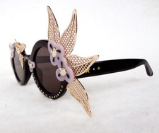AV Robertson Women's Sunglasses AVR/1/4 Fancy Floral Black 140 JAPAN - New