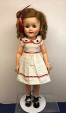 15  Vintage Ideal Original Shirley Temple Doll Red  White Dress Adorable Curls