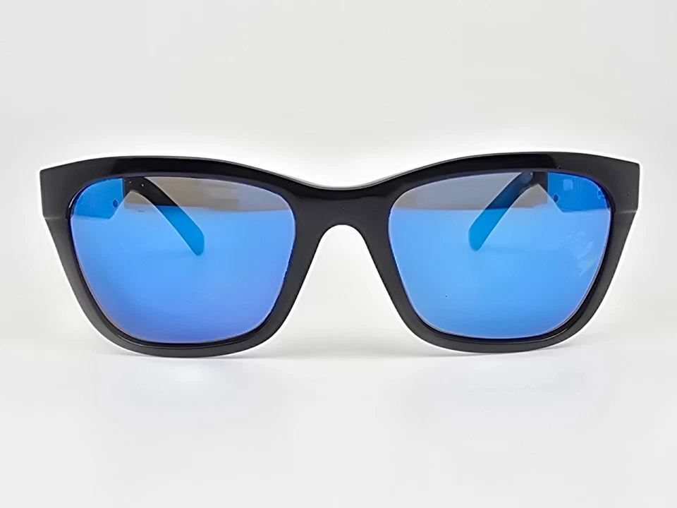 Gafas de sol Spy Optic Baxter marco negro brillante lentes espejadas azules Italia 54-20-132 Foto 2 de 4