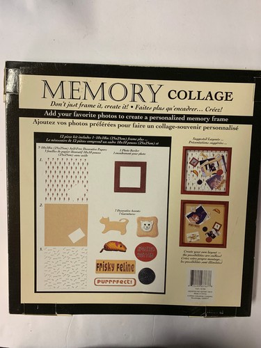 Cat Pet Collage Photo Frame-10X10-Wood Frame NEW - Bild 2 von 2