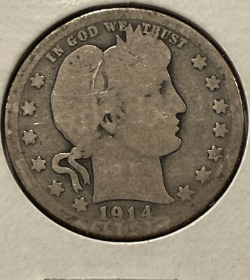 Old Man Duffy s G/AG+ semi key 1914 s quarter hot item ready 4 u! Free SH USA