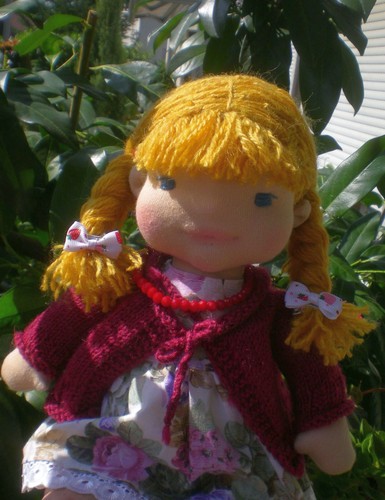 Stoffpuppe Waldorfart Puppe 35 cm Handarbeit Spielpuppe, Handmade, Poupon, Doll - Bild 18 von 24