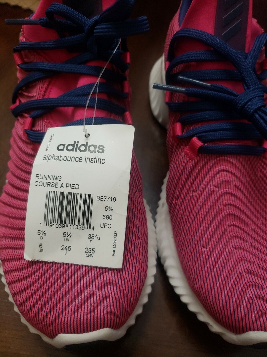 Adidas Alphabounce Instinct Running Shoes - Pink - Girls size 6 | eBay