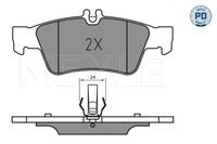 Meyle 025 233 3516/PD Bremsbelagsatz, Scheibenbremse For MERCEDES-BENZ MERCEDES-