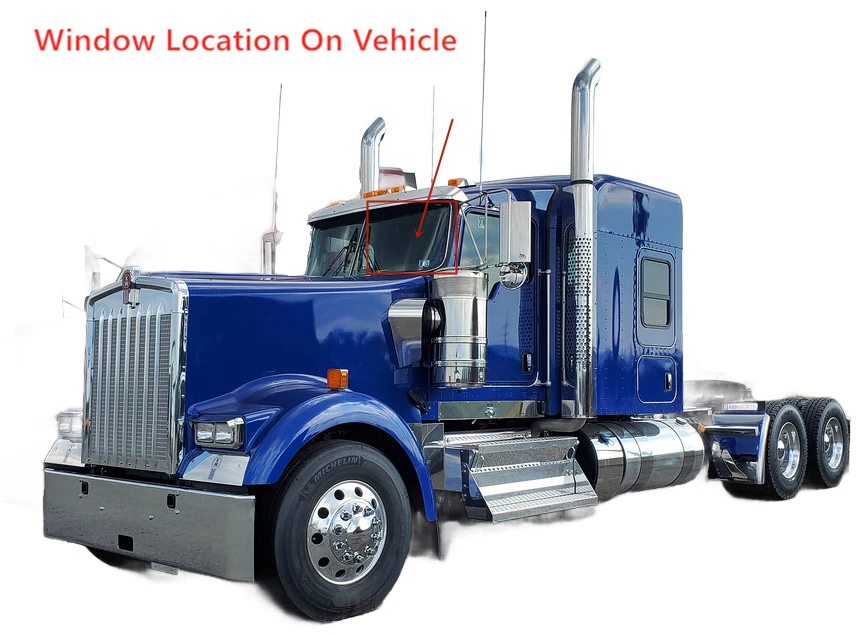 Fit Kenworth C500 T170 T270 T300 T370 T660 T800 W900 Driver Front Windshield - Изображение 4 из 4