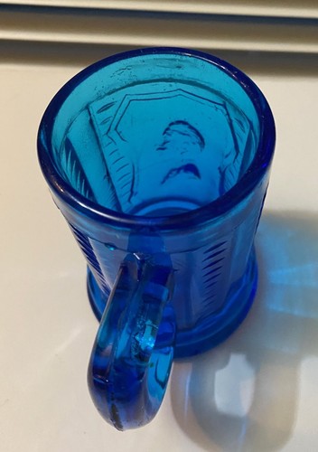 EAPG Teal Blue Ladder Mug with Bust 3.5"H - Picture 8 of 9