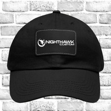 Cappello Berretto Nighthawk Personalizzato Armi da Fuoco Pistole Regolabile Nero Papà con Patch Pelle
