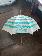 Moschino Umbrella italian parasol mermaid summer beach sunshade cream and blue