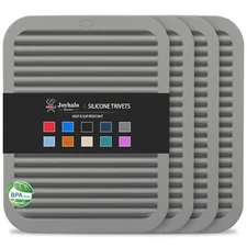 4 Pack Large Silicone Trivet Mats 9x12 Inch Dish Drying Mats Pot Holders