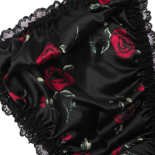 Satin Silky Sissy CDTV Frilly Lace Bikini Tanga Knickers Panties Sizes S - XXL - Picture 47 of 60