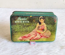 1950s Vintage Indian Lady Graphics Parle Sweets Advertising Tin Decorative TI799