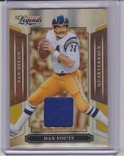 RARE 2008 DONRUSS LEGENDS DAN FOUTS MIRROR GOLD RELIC CARD #104 ~ 09/25 CHARGERS