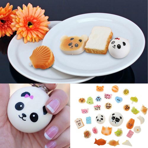30 Pcs Squeeze Simulation Cake Bread Toy Food Decoration Pendant - 第 4/12 張圖片