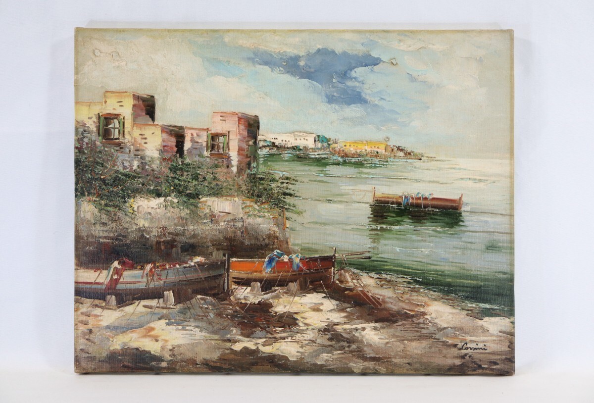 Alberto Corsini “Napoli Harbor View” Signed Original Oil Painting
