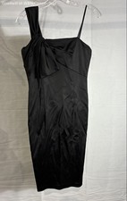 David Meister Women's Black Sleeveless Midi Dress Size 8 Regular