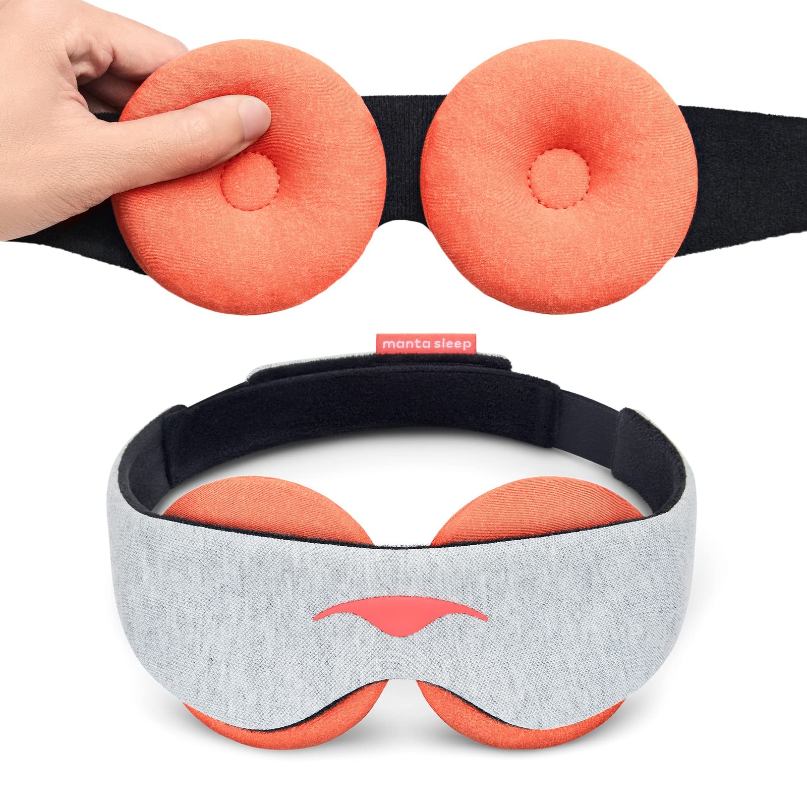 Masque de Sommeil Chauffant Manta Steam Noir en Coton pour les Yeux