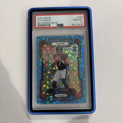 2023 Prizm - Rookies C.J. Stroud #339 No Huddle Blue Prizm /95 (RC) - PSA 10