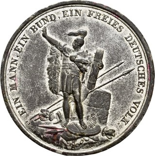 GC: Medaille Ein Mann Ein Bund Ein freies Deutsches Volk 1840 Befreiungskriege