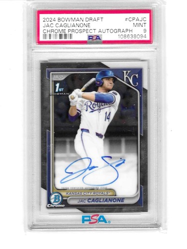 Jac Caglianone #CPA-JC 2024 Bowman Draft Chrome Prospect Autograph card