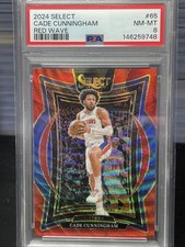 2024-25 Panini Select - Concourse Cade Cunningham #65 Red Wave Prizm PSA 8