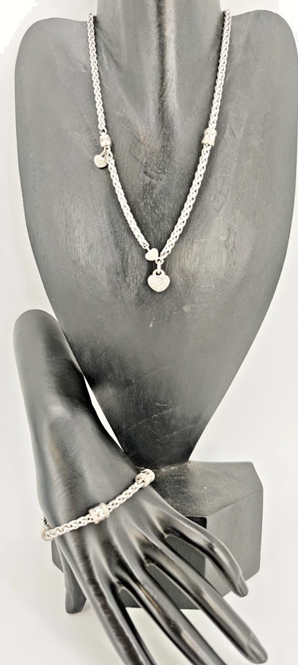 Schönes Schmuckset Pierre Cardin 925 Sterling Silber Halskette + Armband Nr.675 - Bild 2 von 4