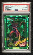 2025 Topps Chrome Comics Sapphire Green 11/99 Ms Marvel #130 PSA 10 GEM MT 00ur