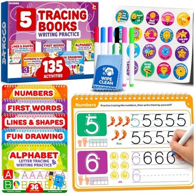 Travel-friendly Kids Activity Books - Writing Practice Kit