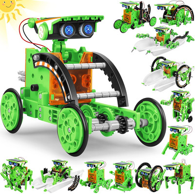 STEM 13-In-1 Education Solar Power Robots Toys for Boys Age 8-12, Educational To