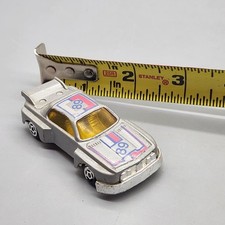 Diecast Metal Racing Car Silver No. 68 Spoiler Yellow Windows SS004 3 inch