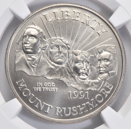 MS70 1991-D Mount Rushmore Commemorative Half Dollar NGC *7480 - Picture 3 of 5