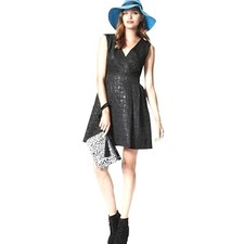 Kirina Zabete for Target Black Leather Look Sleeveless Fit & Flare Mini Dress 4