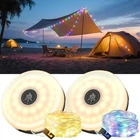 2Pack 32.8FT Camping String Lights 8 Modes Hanging Rechargeable Party Tent Lamp