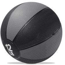 Medicine Ball, 12 LB - Weighted Fitness Non-Slip Ball