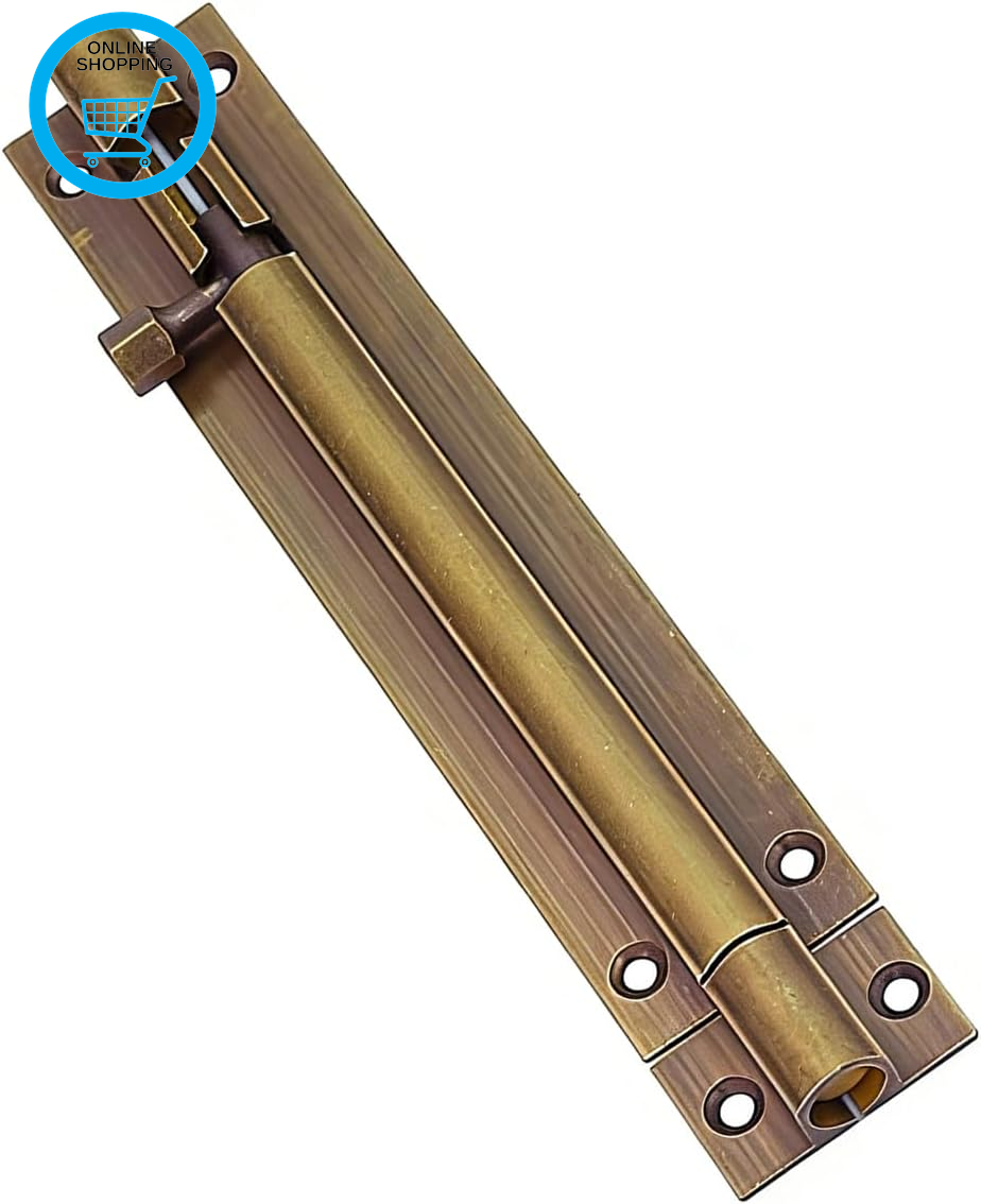 4 Inches Antique Brass Barrel Bolt, Heavy Duty Sliding Security Door Latch with