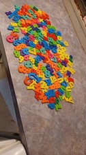 Lot of Mixed Colors, Sizes Plastic Magnetic Alphabet Letters Numbers 118 Total