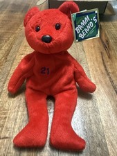 Salvino's Bamm Beanos Sammy Sosa 21 Bean Bag Plush Bear 1998 Vintage