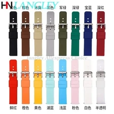 Silicone Watch Strap 14mm 16 18 19 20mm 21 22mm 24mm Waterproof Soft Rubber Band