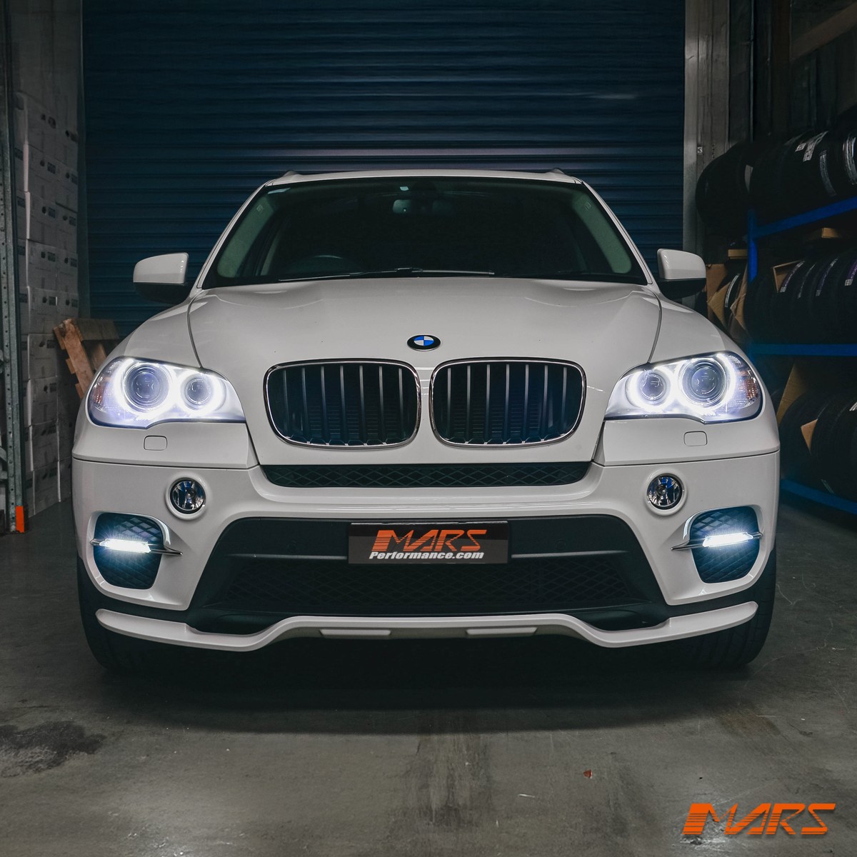 LED DRL Fog Lights Cover GRILLE for MARS BMW X5 E70 LCI 11-13