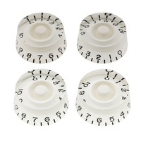 Musiclily Pro 4Pcs White Left Handed Imperial Inch Knobs For Usa Les Paul Guitar