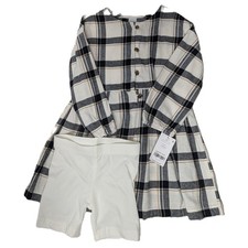 Baby Girls Carters Plaid Dress and Shorts Size 3T NWT