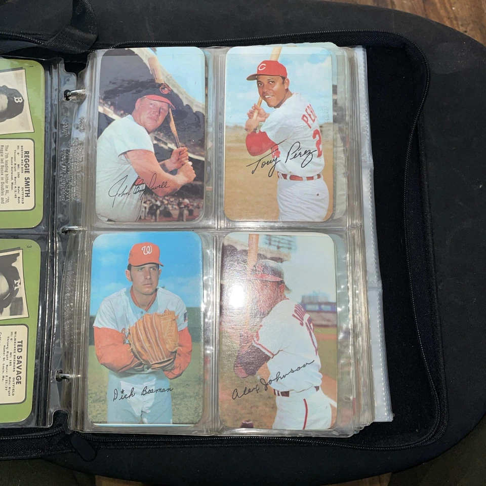 1971 Topps Super CONJUNTO DE COMPETIÇÃO QUASE PERFEITO 63 de 63 Banco Aaron Clemente Reggie Rose Mays - Imagem 3 de 4