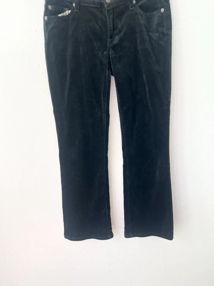 7 For All Mankind Bootcut Pants Velvet Chocolate Black Sz28 6 Low-rise 5 pocket - Image 2 of 4