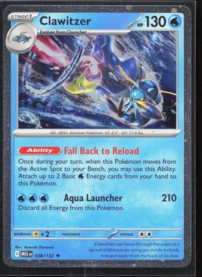 Clawitzer (Cosmos Holo) 038/132 Holo Miscellaneous Cards & Products Pokemon Holo