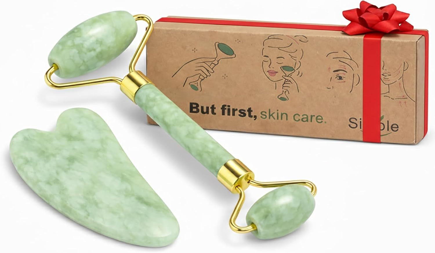 Gua Sha E Rullo Di Giada | Massaggiatore Viso, Guasha Corpo E Accessori Skincare